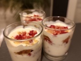 Verrines ricotta lait concentré sucré framboises
