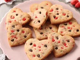 Cookies Coeurs aux Pépites de Chocolat et Pralines Roses