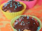 Muffins Orange, Fleur d'Oranger et Chocolat Noir (Allégés)