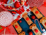 Rennes du Père Noël en Brownies au chocolat et noix de Pécan