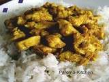 Poulet curry curcuma et riz