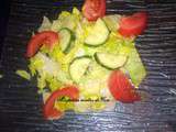 Salade verte ,concombre et tomate