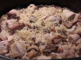Escalopes de poulet et riz aux champignons en cocotte ultra pro