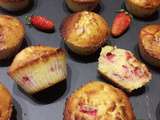 Muffins aux fraises et chocolat blanc au thermomix