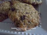 Cookies Flocons d'Avoine Banane Pépites de Chocolat