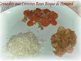 Filets de Grenadier aux Crevettes Roses Bisque de Homard