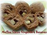 Muffins Cacao Gingembre Bananes