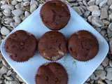 Muffins Cacao Poires et Pépites de Chocolat