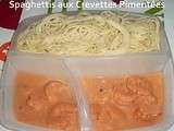 Spaghettis aux Crevettes Pimentées
