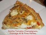 Tour en Cuisine #91 - Quiche Tomates Champignons Fromage Ail & Fines Herbes