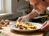 Omelette lardon champignon : la méthode simple pour une omelette moelleuse