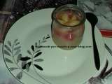Verrine fraises et mangoustan au Kusmi Tea thé  Citron gingembre 