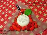 Panna cotta a la vanille sur lit de fraises au balsamique