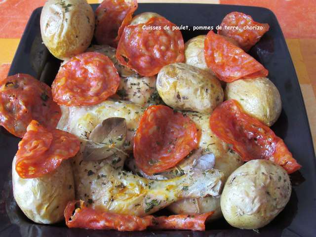 Recettes de Cuisse de poulet et Chorizo
