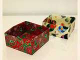 Petite boîte carrée en origami