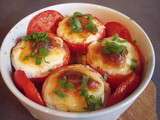 Tomates farcies aux œufs et mozzarella