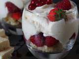 Verrine aux fruits rouges et sablés