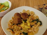 Boulettes de merguez aux pâtes courtes