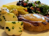 Côtelettes de porc bbq, marinade et sauce au cari, bis