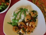 Crevettes poêlées au citron confit