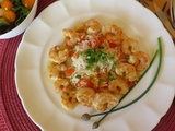 Crevettes poêlées, sauce thaïe