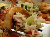 Crevettes sur riz pour gens pressés