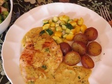 Escalopes de poulet à l’estragon et au cari