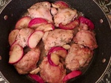 Hauts de cuisse de poulet, pomme et érable