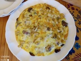Omelette savoureuse aux restes de macaronis