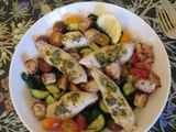 Panzanella et sébaste sur plaque