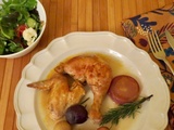 Poulet au romarin et au vin blanc