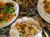 Quiche aux «touskis» sur croûte de tortillas