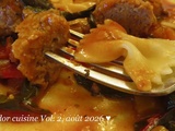 Ragoût de boulettes aux saucisses italiennes