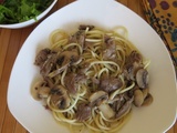 Spaghetti au canard confit