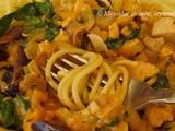 Spaghetti au poulet cuit