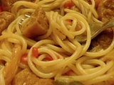 Spaghetti aux saucisses italiennes, version simplifiée