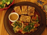 Tofu croustillant sur poêlée de légumes