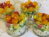 Verrines d’orzo aux petits légumes