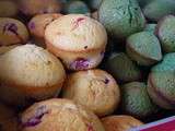 Muffins framboise et muffins pistache