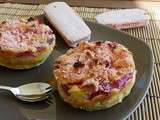 Petits clafoutis Nectarine/Biscuits Rose