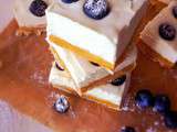 Cheesecake squares mascarpone et myrtille