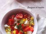 Healthy : Salade Boulgour, Fromage de chèvre & cruditées