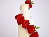 Wedding cake Red white