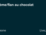 Crème/flan au chocolat