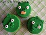 Cupcakes au Pandan - Angry Birds Cochons