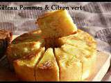 Gâteau aux Pommes & citron vert ( sans beurre ni lait )