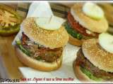 Hamburger Viandes aux Légumes et sauce Chèvre croustillant