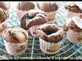 Muffins au Lait concentré / Chocolat et cœur de café