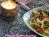 ღ Tagliatelle -Crevettes-petits légumes et sauce Sexy # Battle'sFood14 # SexyFood
