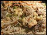 Wok Bœuf-Crevettes-Noix de Cajous et Nouilles chinoises